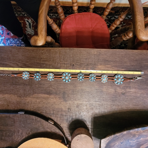 Blue and Brown Turquoise Stone Bracelet - Picture 12 of 14